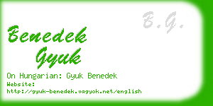 benedek gyuk business card